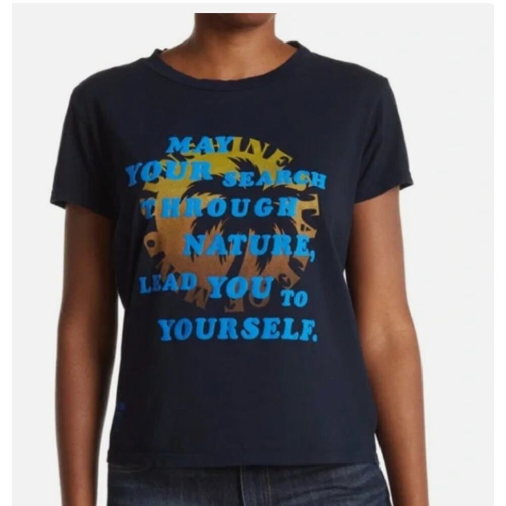 NEW! MOTHER DENIM 'The Everybody' Tee in NAVY (S)